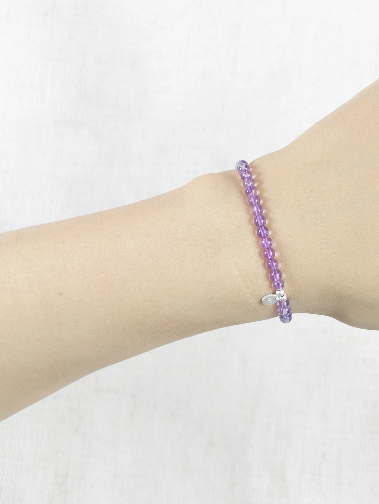 Bolivianischer Amethyst 925er Sterlingsilber Armband