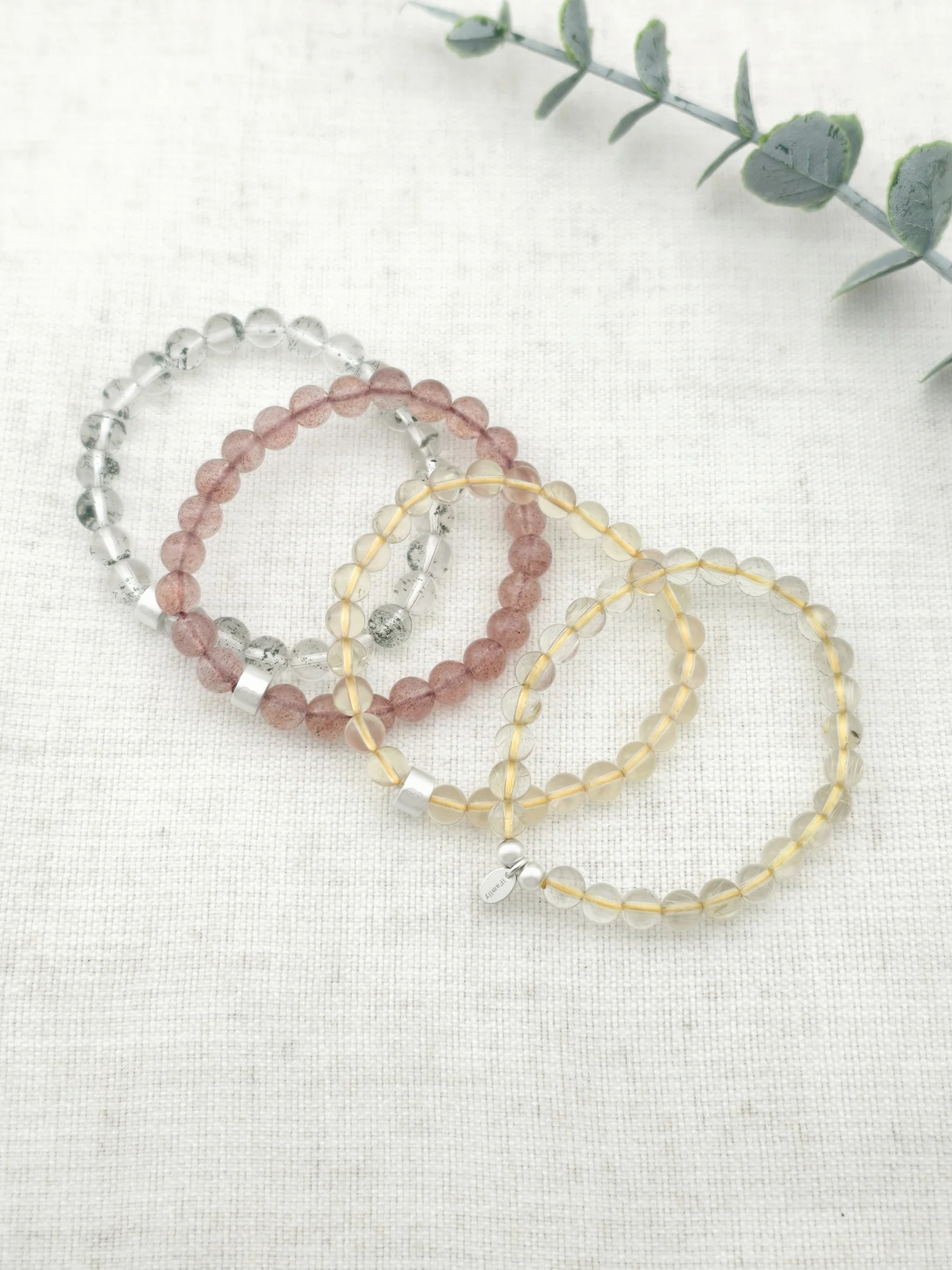 Abundance Glow Gemstone & 925 Silver Bracelet Stack