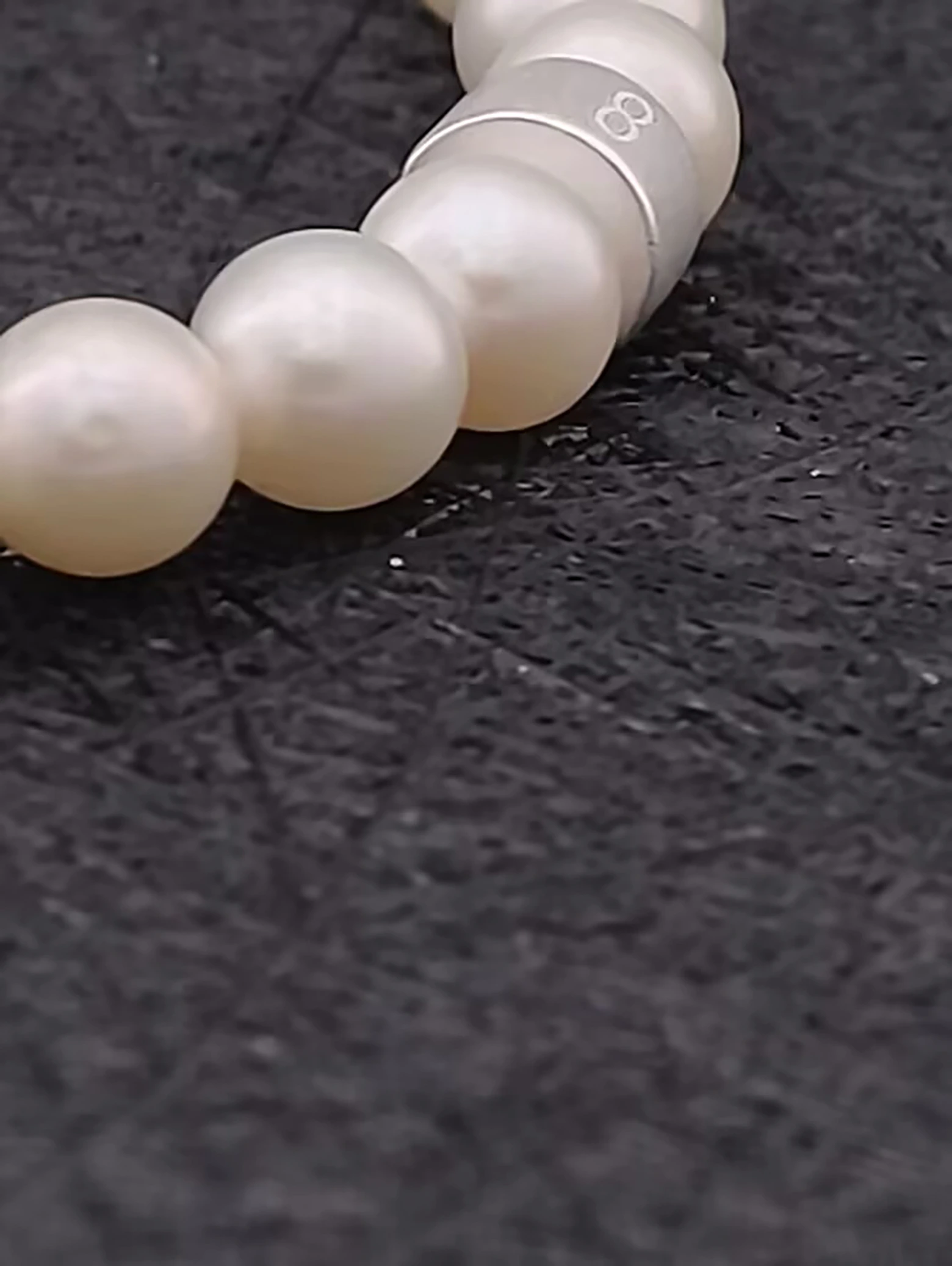 Bracelet Perles d'Eau Douce avec Tubes en Argent 925