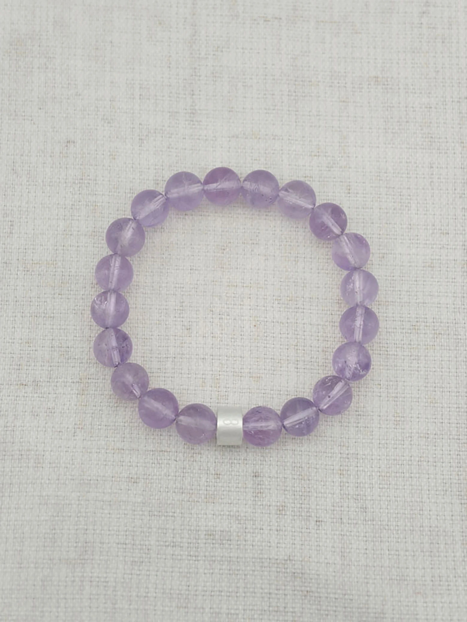 Lavendel-Amethyst-Armband mit 925er Silber Röhrchen
