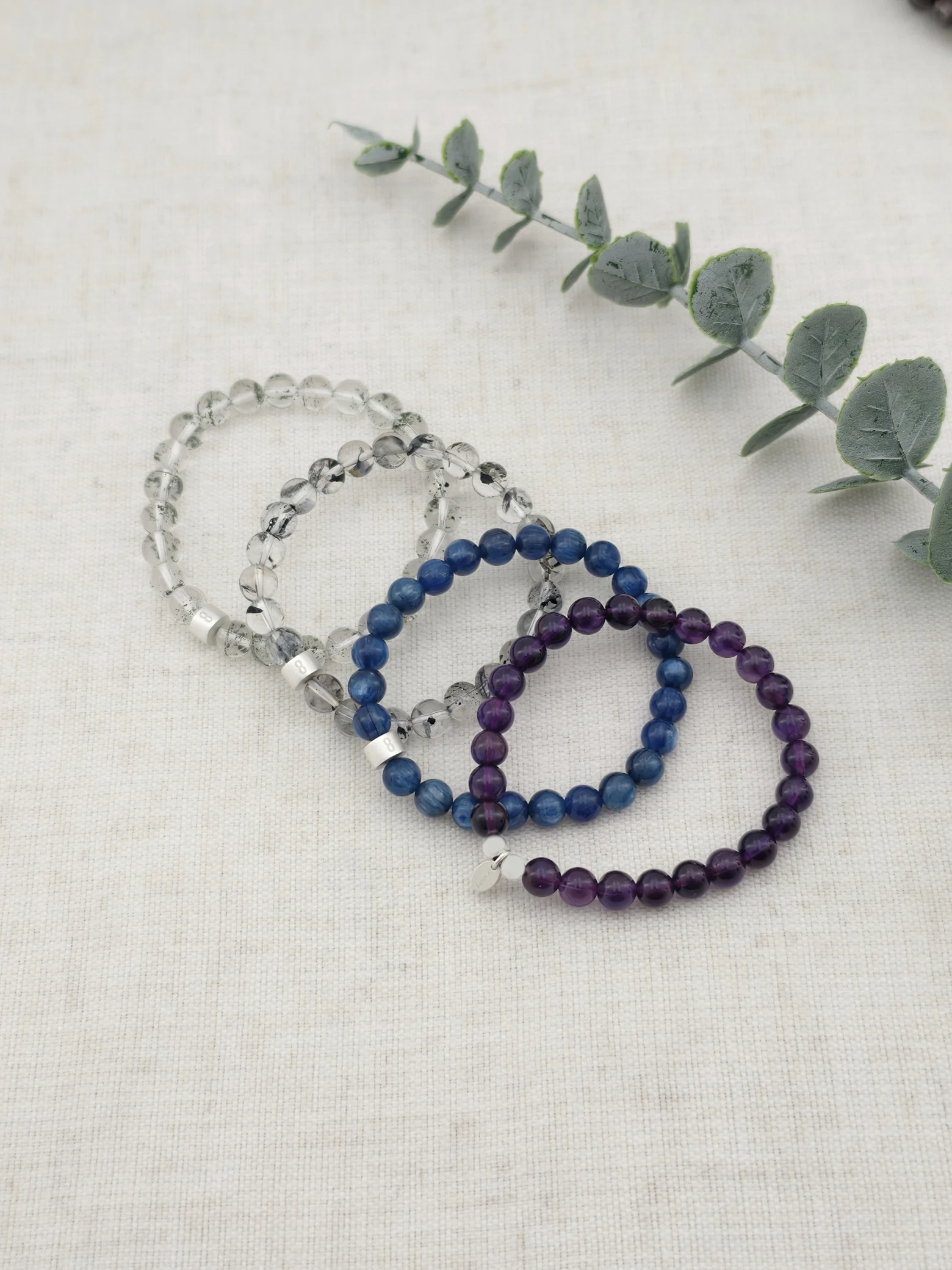 Set de Bracelets Vierge Gemmes & Argent 925